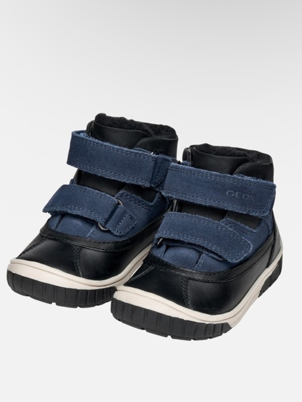 Geox Navy and Black Kids Velcro High-Top Boots